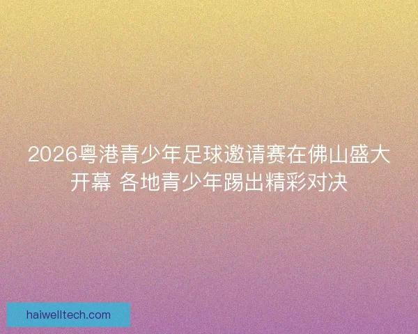 2026粤港青少年足球邀请赛在佛山盛大开幕 各地青少年踢出精彩对决